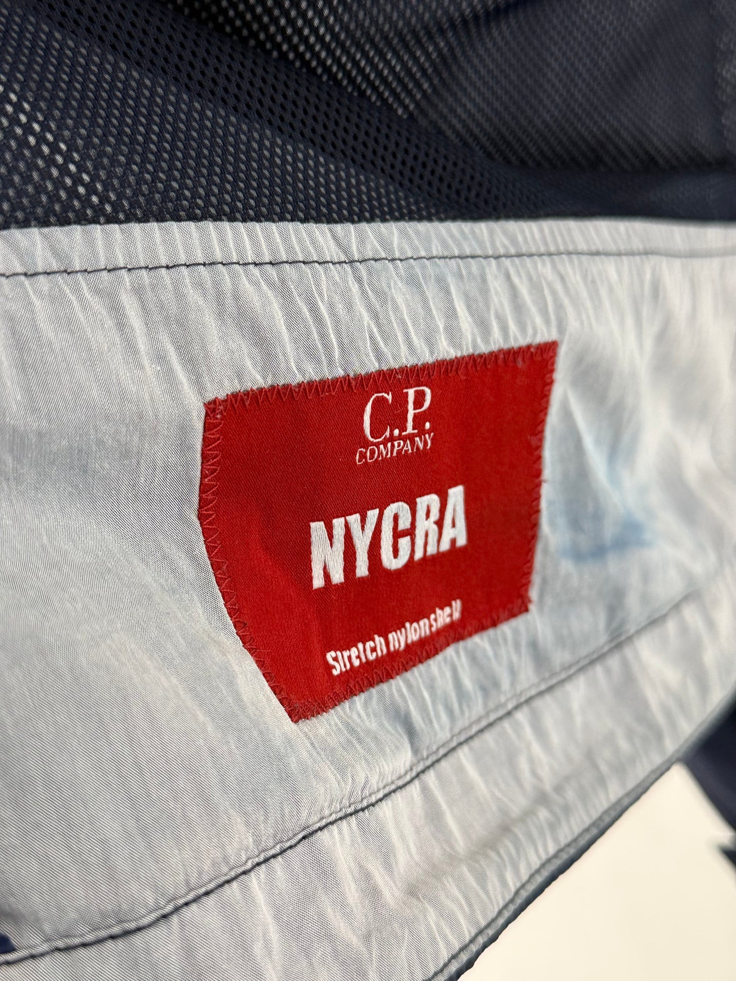 2018 C.P Company Navy Nycra Goggle watch viewer jacket - size 52
