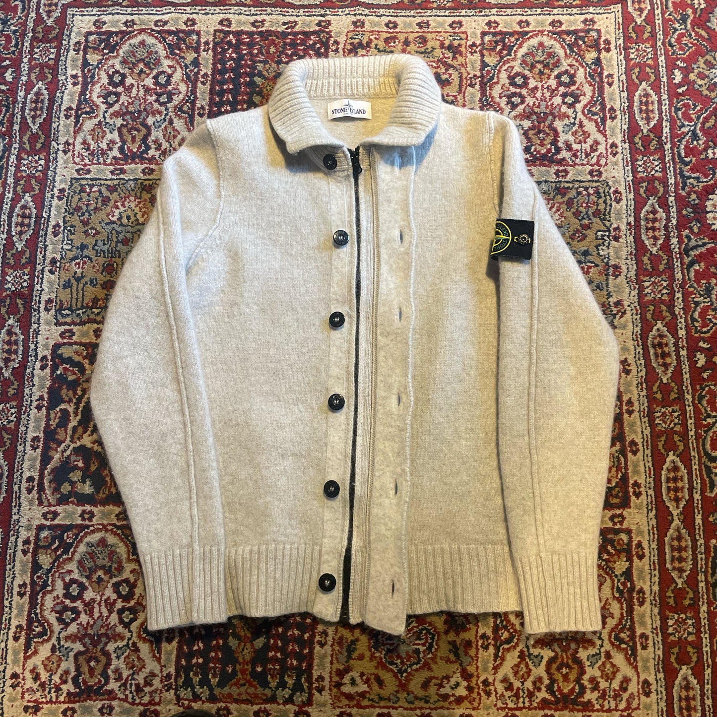 2015 Stone Island heavy chunky knit cardigan (M)