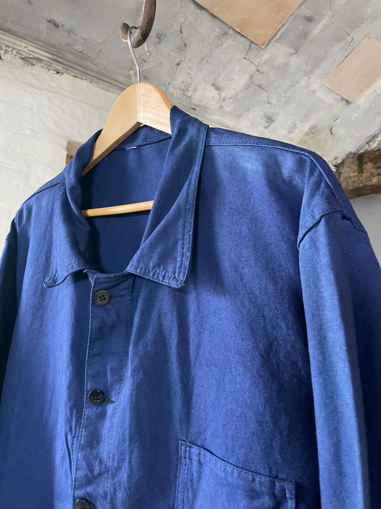 1970s French cotton chore shirt (XL)