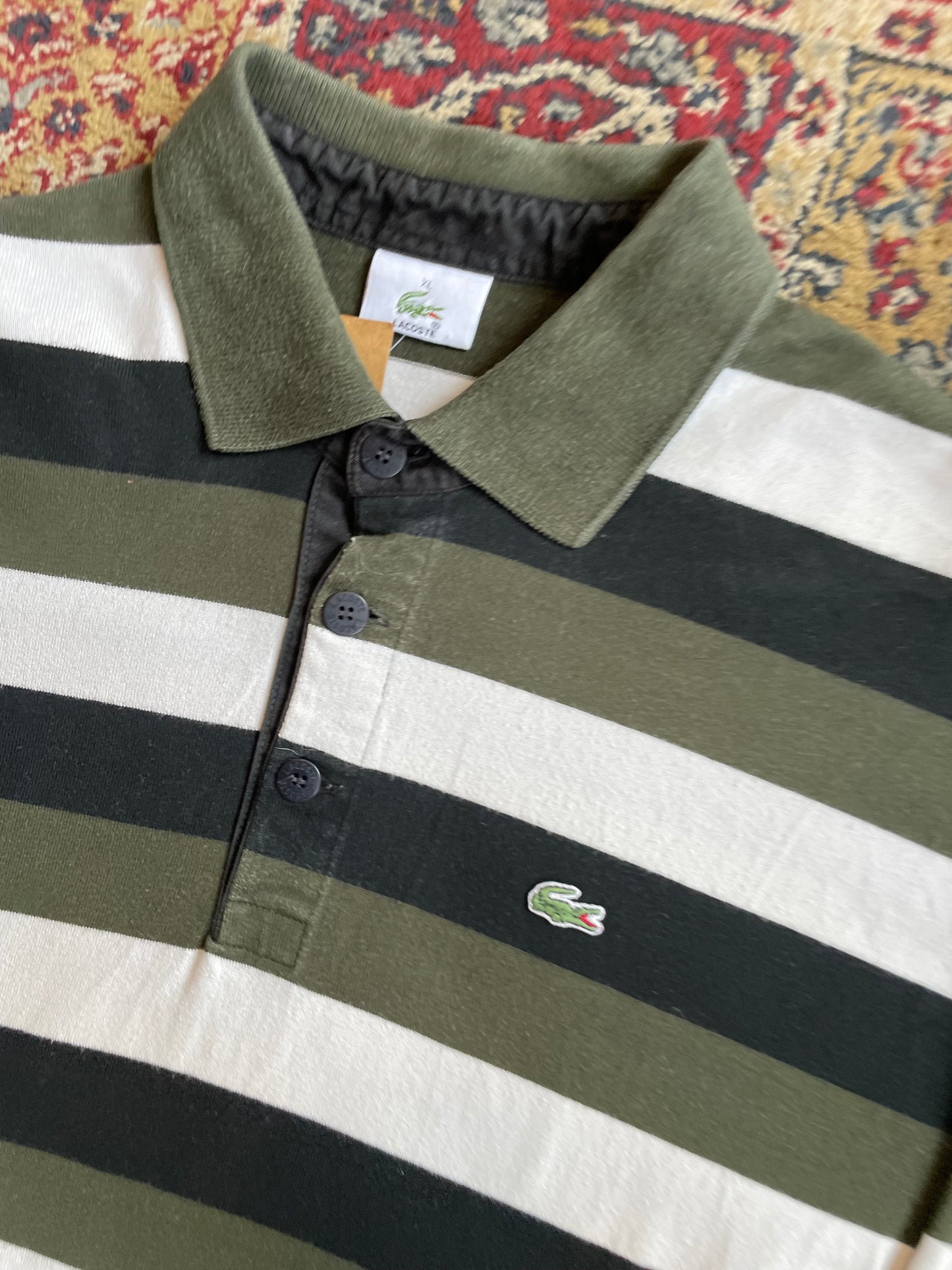 00s Lacoste polo rugby shirt (XL)