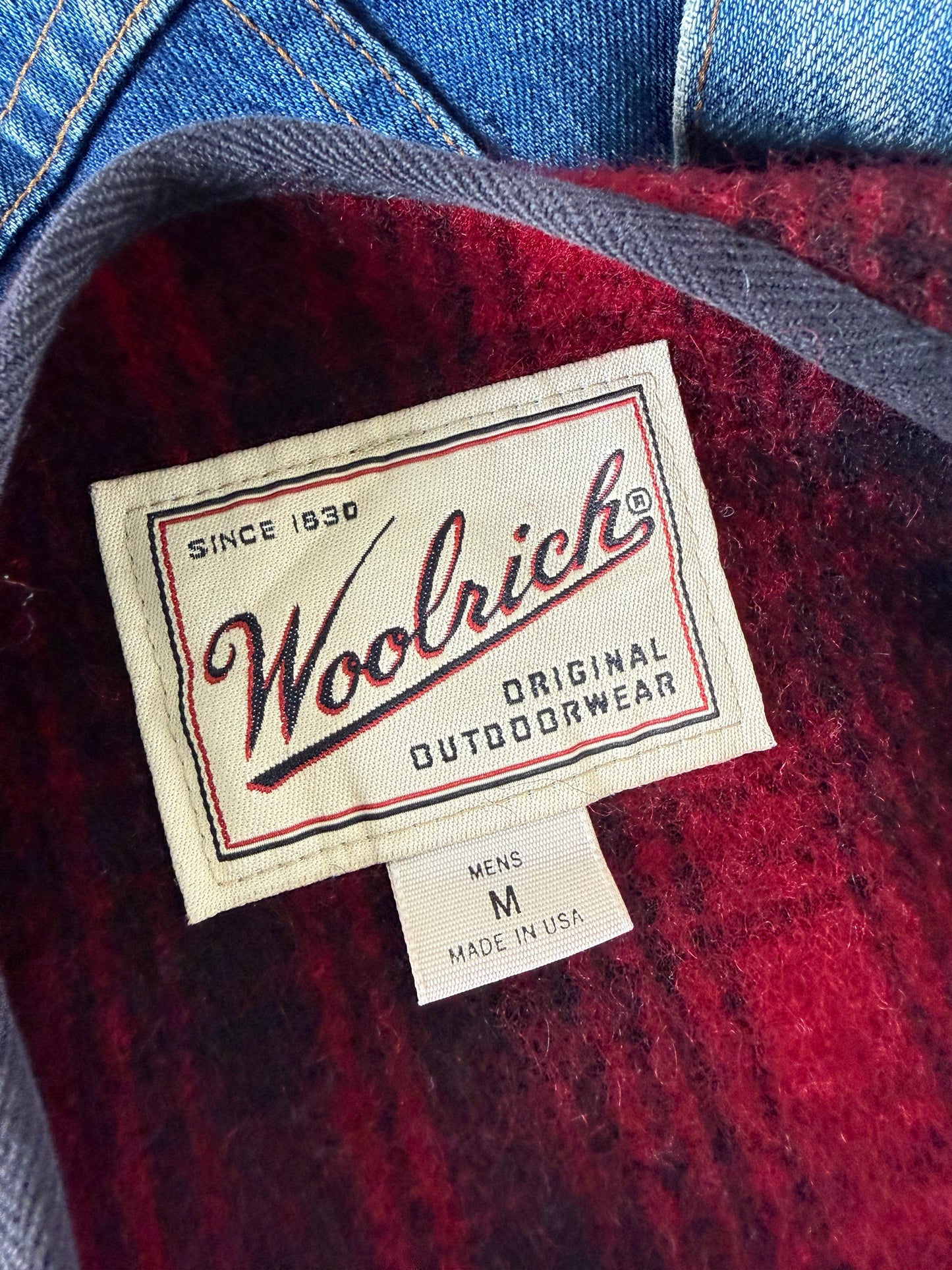 Vintage 90s Woolrich Made in USA buffalo check wool vest Medium