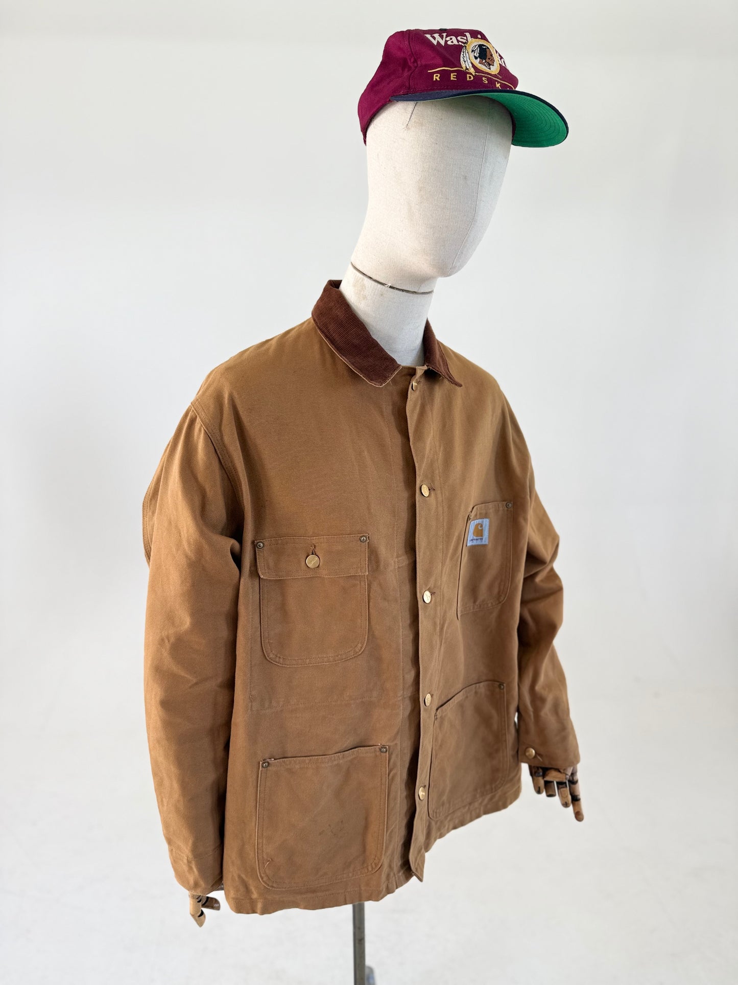 1980s Vintage Carhartt 6C canvas chore jacket 46”