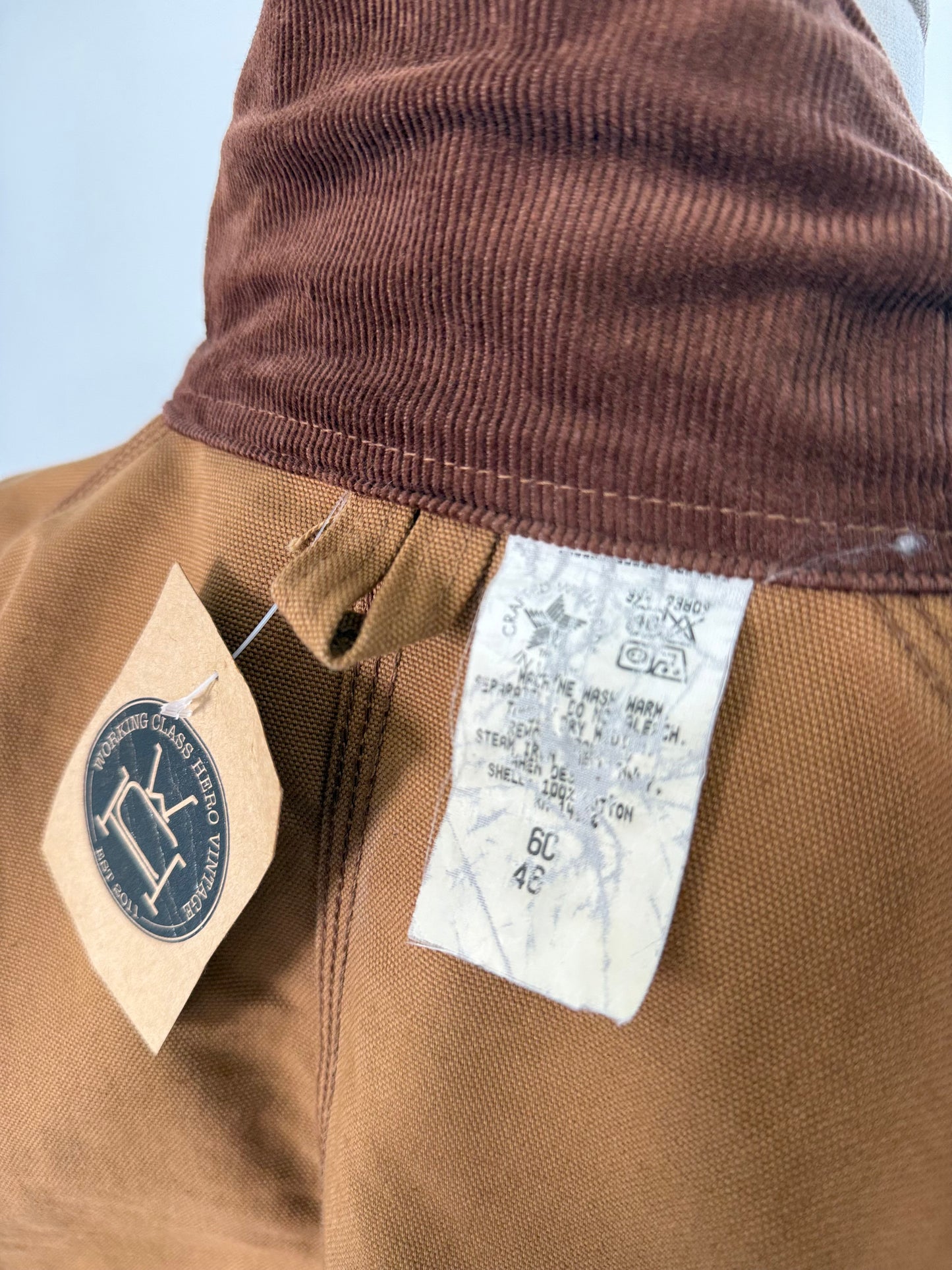 1980s Vintage Carhartt 6C canvas chore jacket 46”