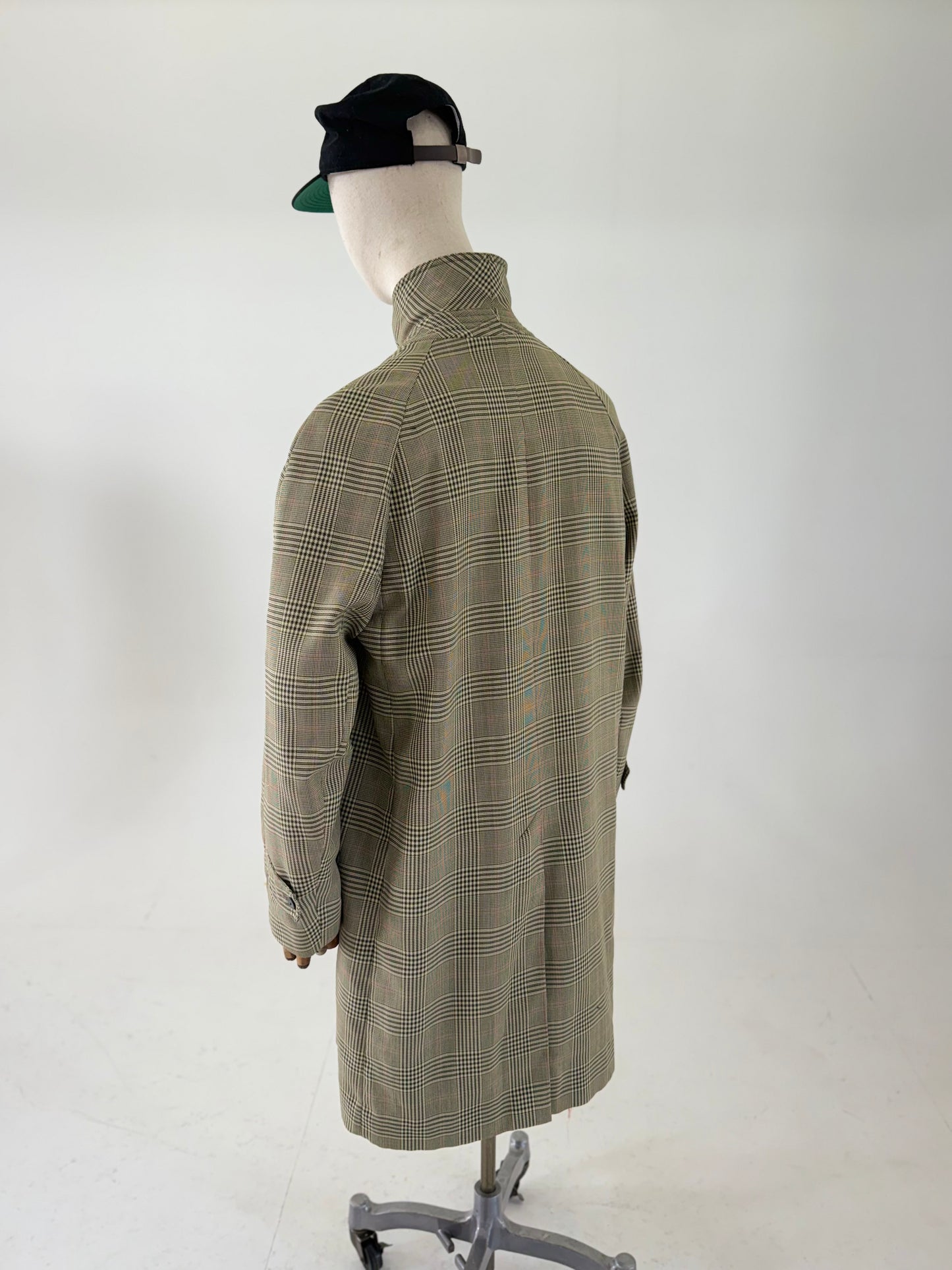 70s Aquascutum checked trench coat - 40”