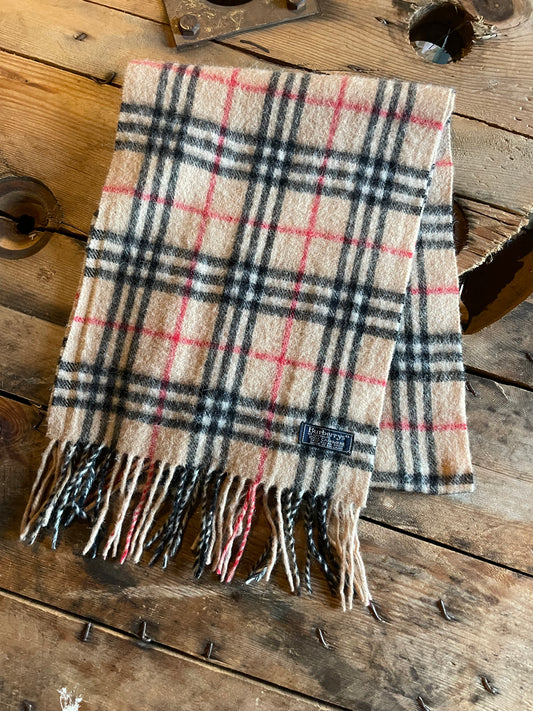 80s Burberrys of London cashmere nova check scarf