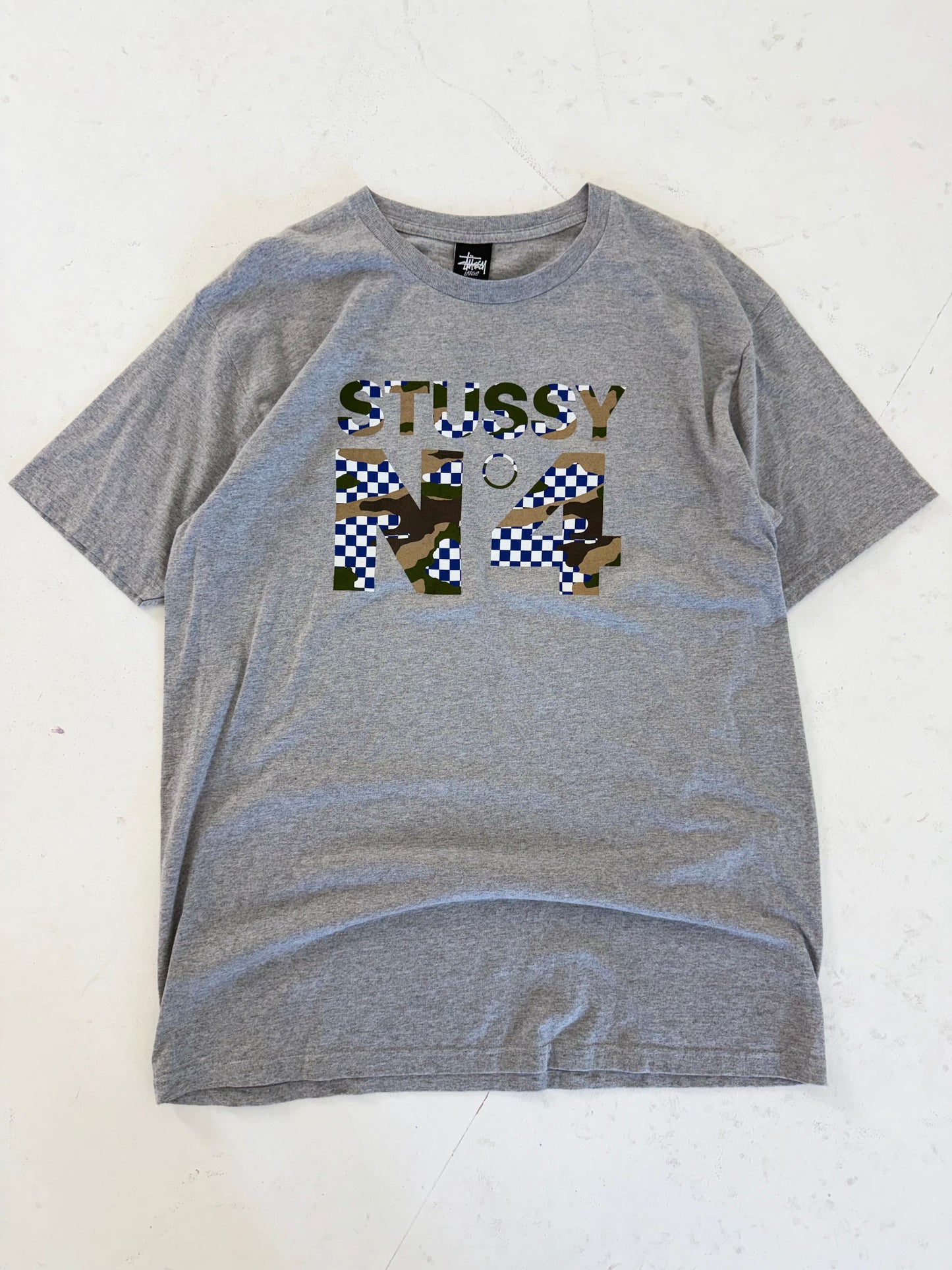 2013 Deadstock Stüssy No4 camo check tee (L/XL)
