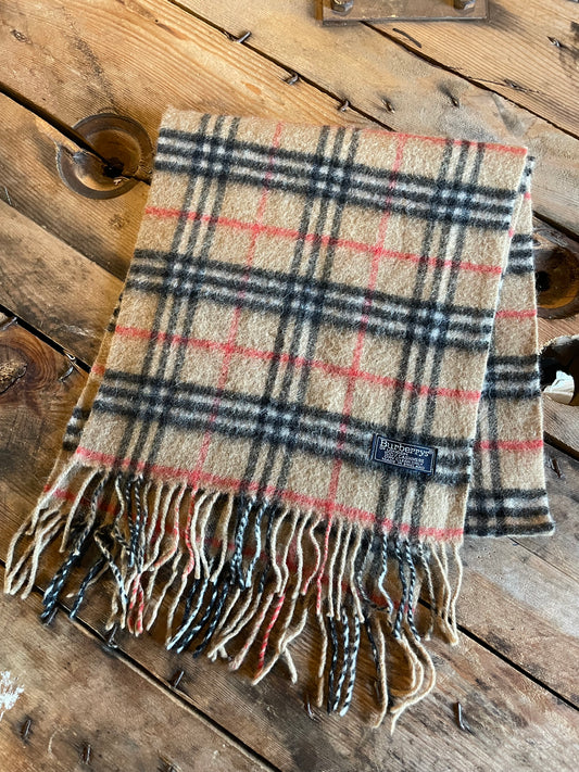 80s Burberry cashmere nova check scarf