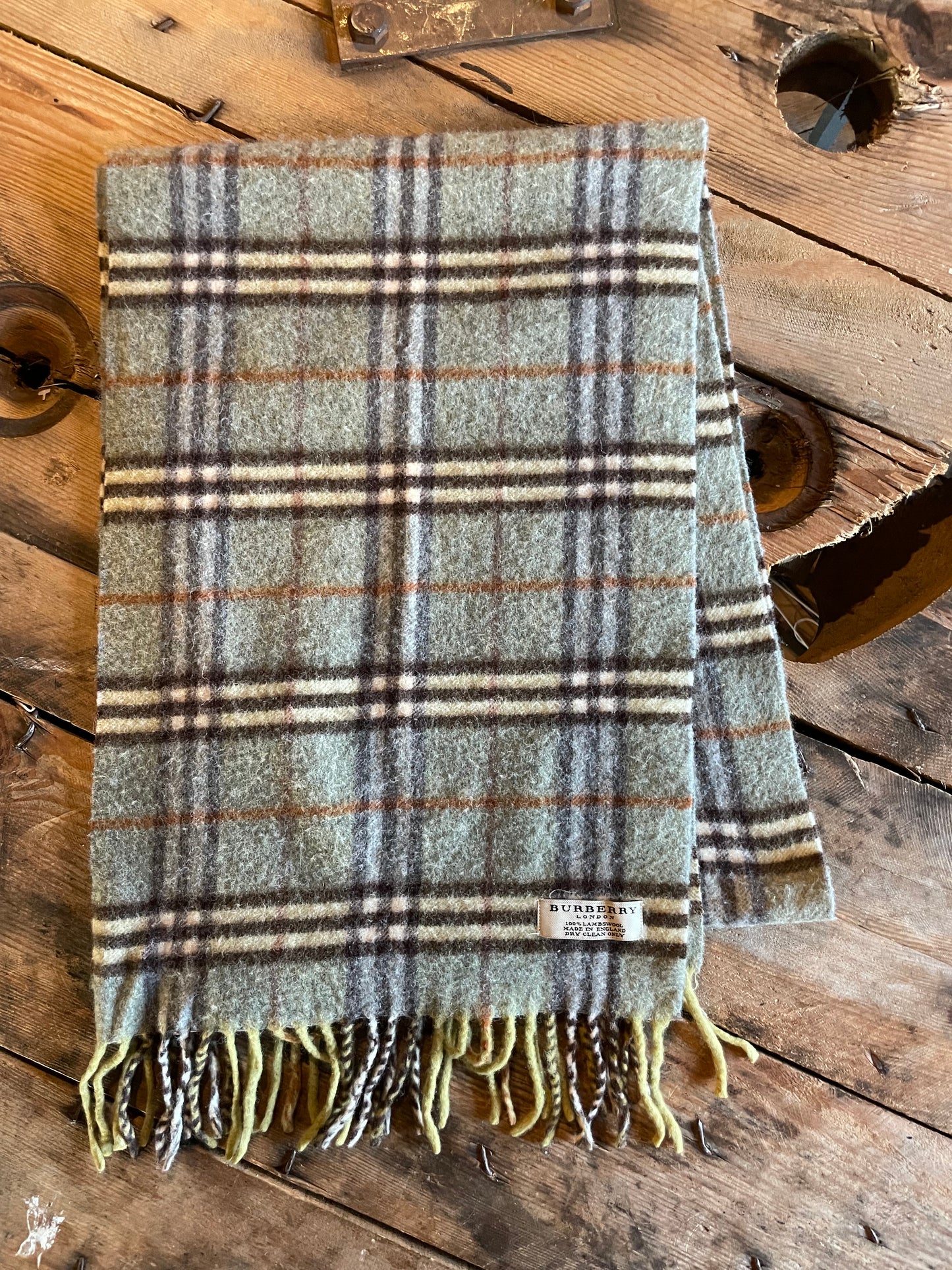 Burberry London lambswool nova check scarf