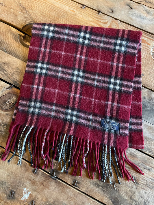 80s Burberrys of London cashmere nova check scarf