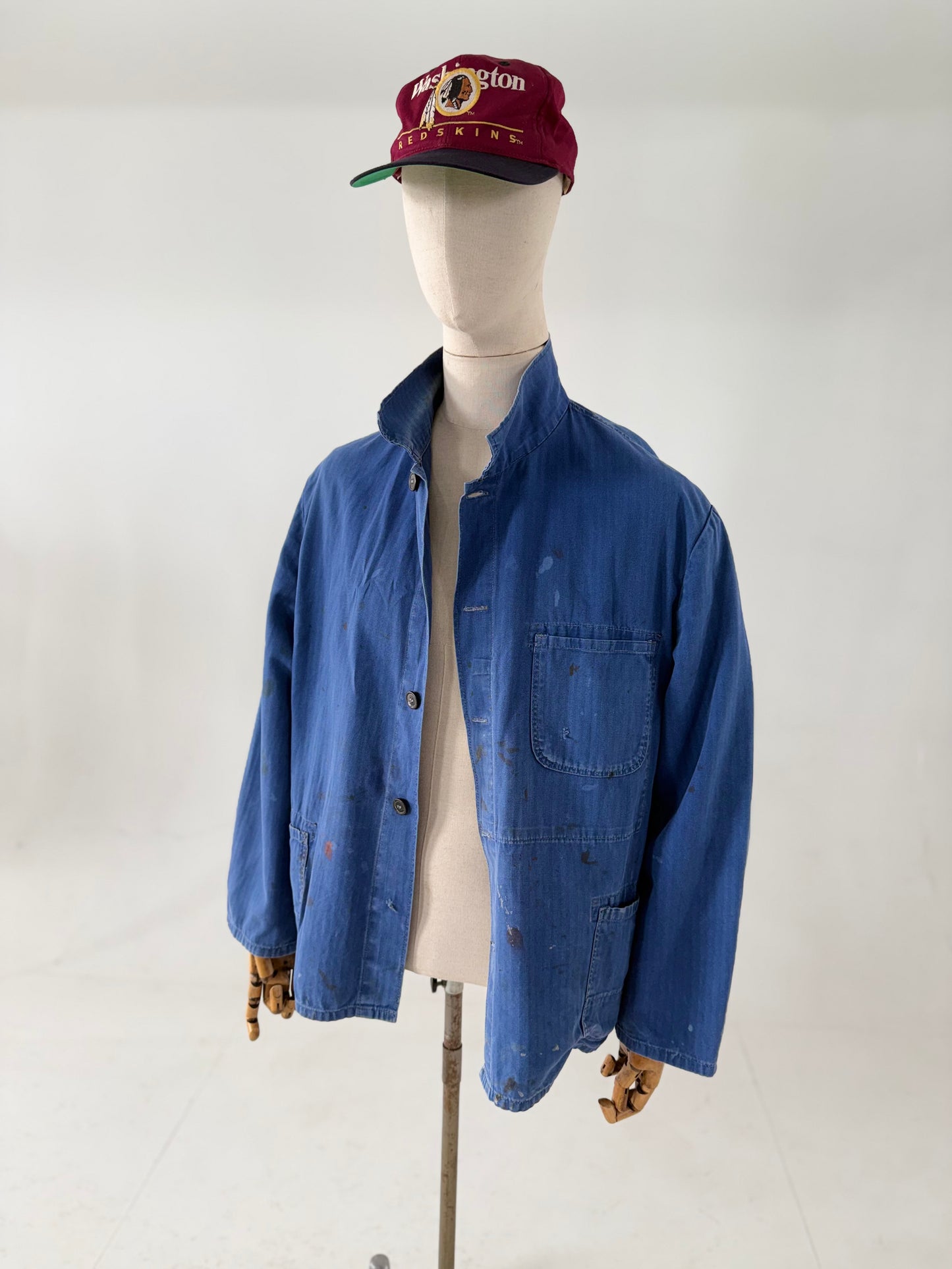 Vintage HBT French Sanforized Herringbone cotton chore jacket XL