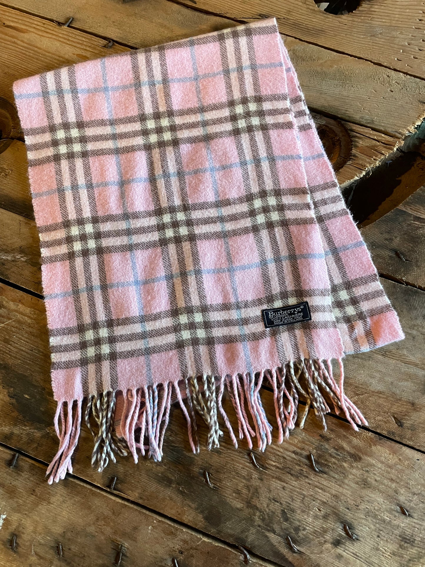 80s Burberry’s of London Cashmere nova check scarf