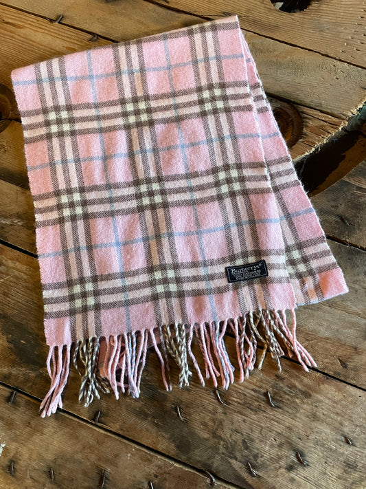 80s Burberry’s of London Cashmere nova check scarf