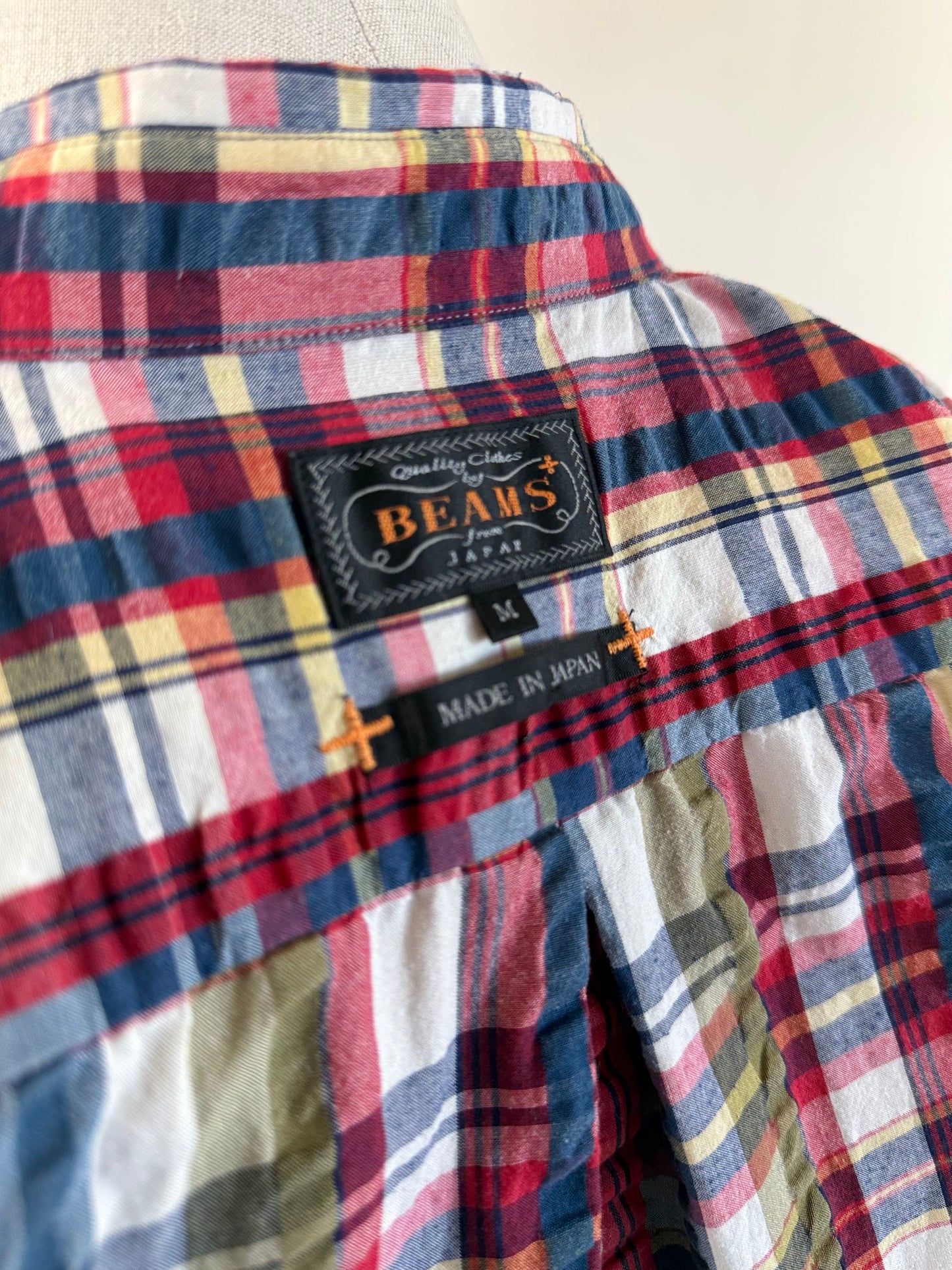 Beams Plus Indian Madras short sleeve shirt (Medium)