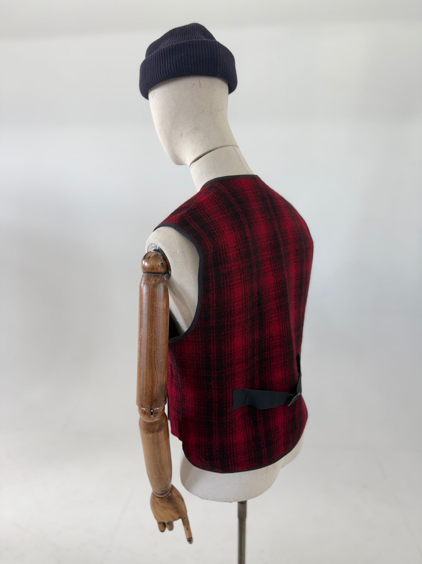 Vintage 90s Woolrich Made in USA buffalo check wool vest Medium