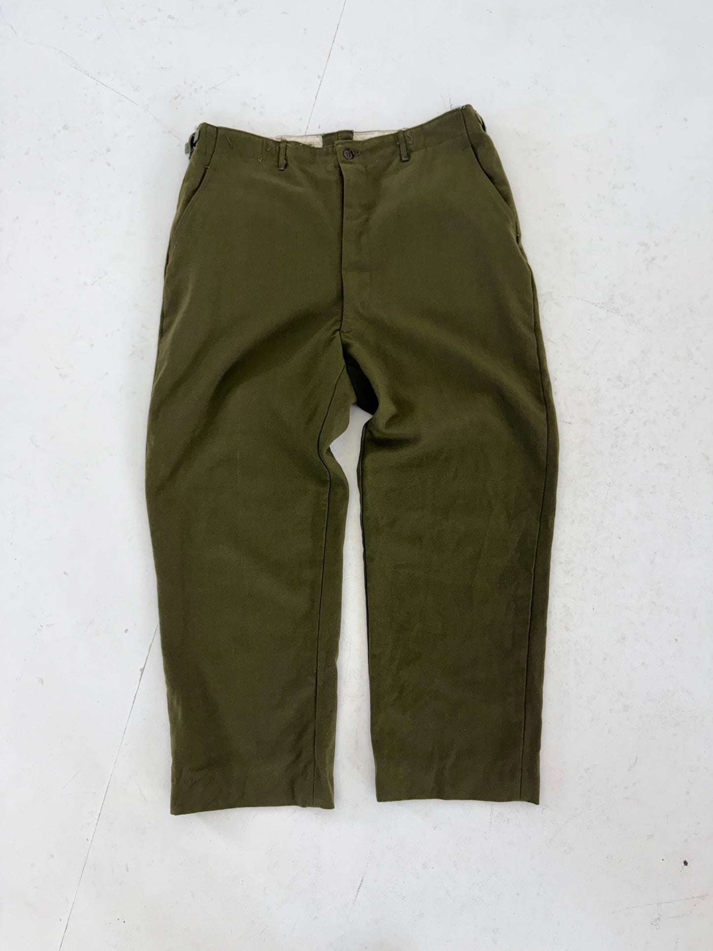 Vintage 1951 US Army M-1952 wool field trousers Large Regular unissued Korean War