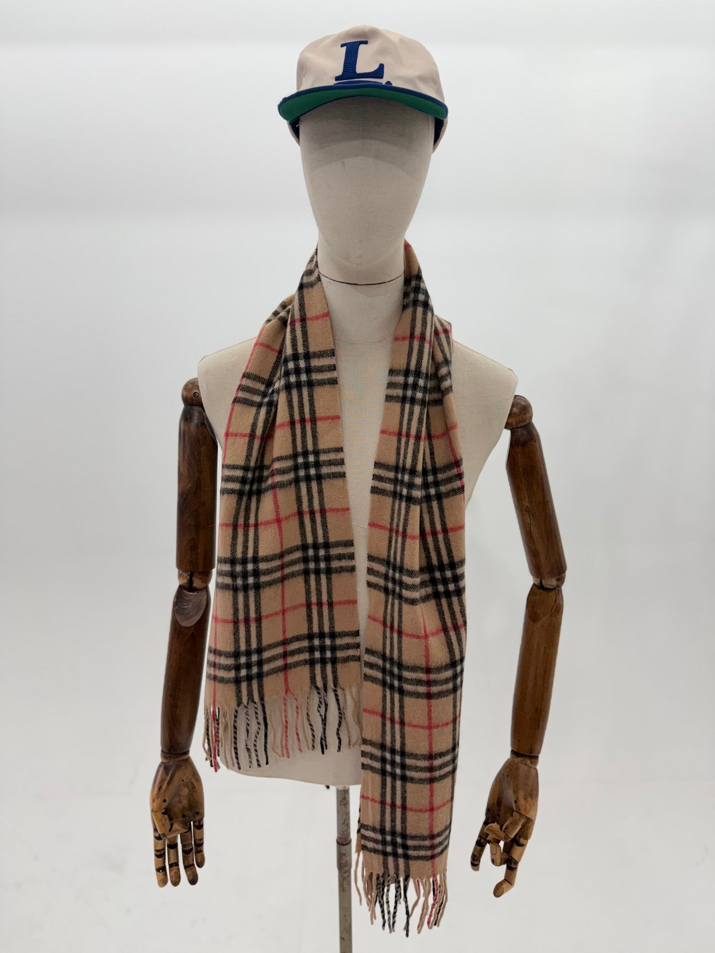 80s Burberrys of London cashmere nova check scarf