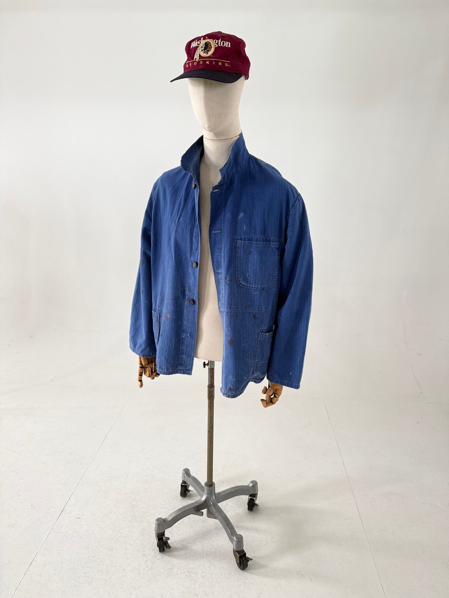 Vintage HBT French Sanforized Herringbone cotton chore jacket XL