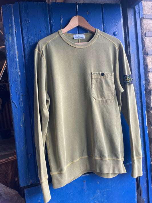Stone Island khaki green sweatshirt (XL)
