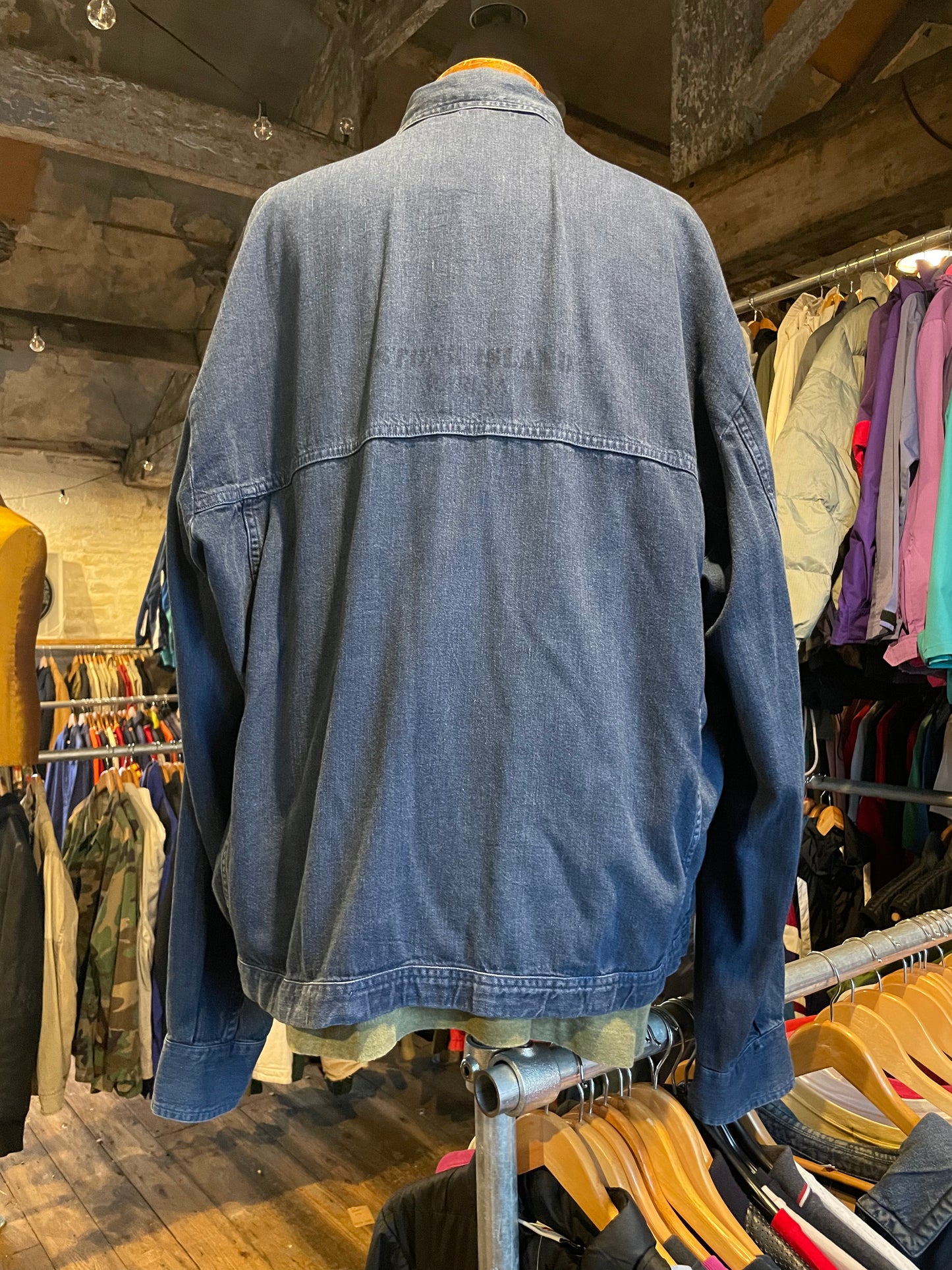 1980s Stone Island Marina denim blouson jacket (XXL)