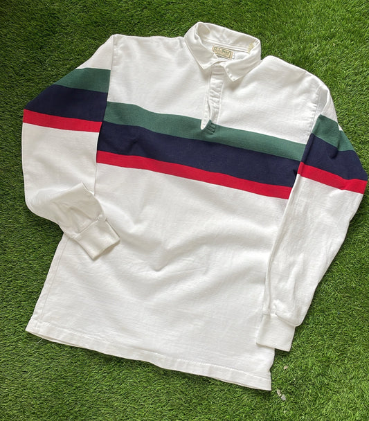 L.L Bean stripe USA made rugby shirt ( L)