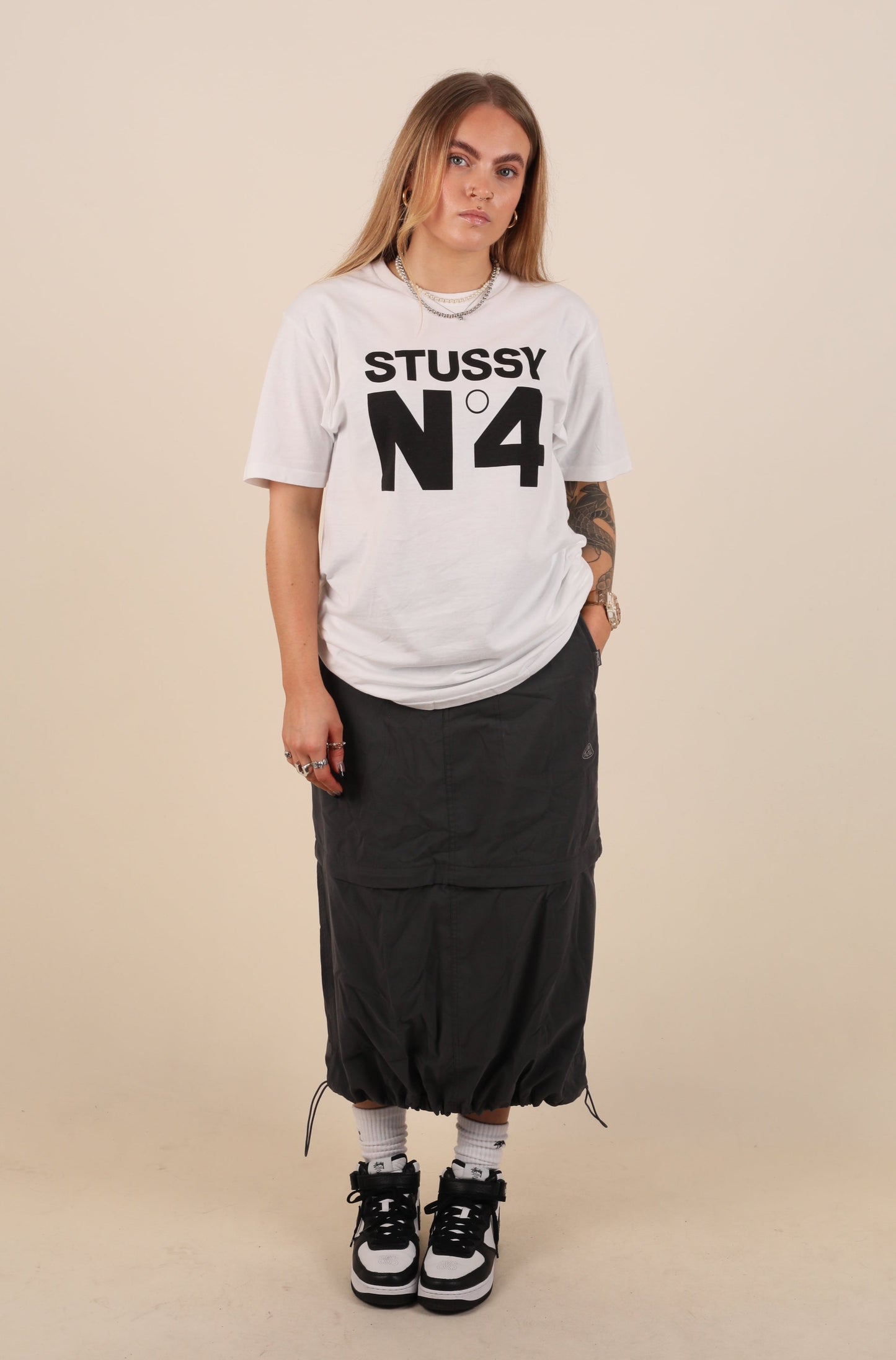 Deadstock Stussy NO 4 tshirt - white (L)