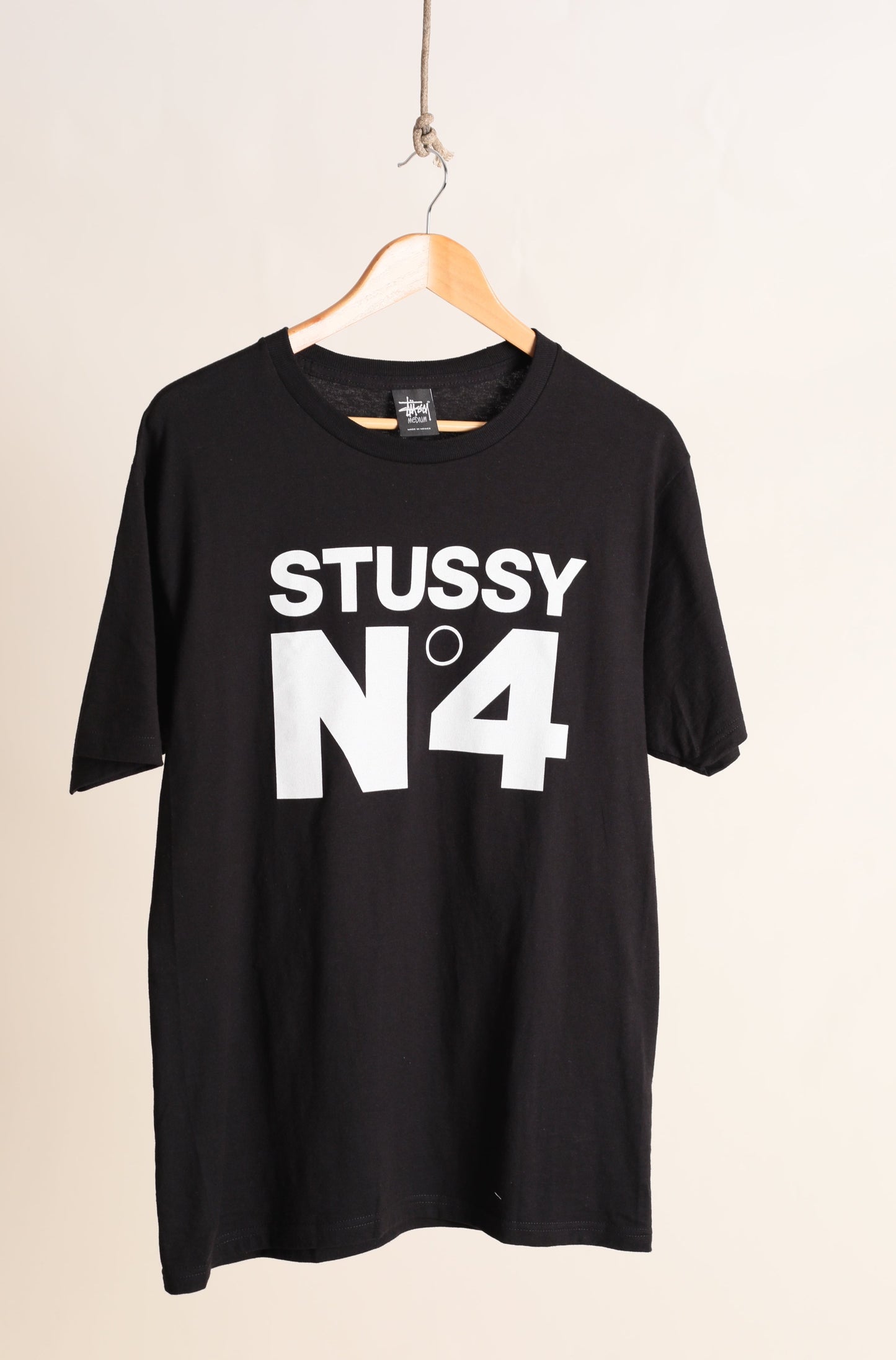 Deadstock Stussy No 4 Black tshirt (L,XL)