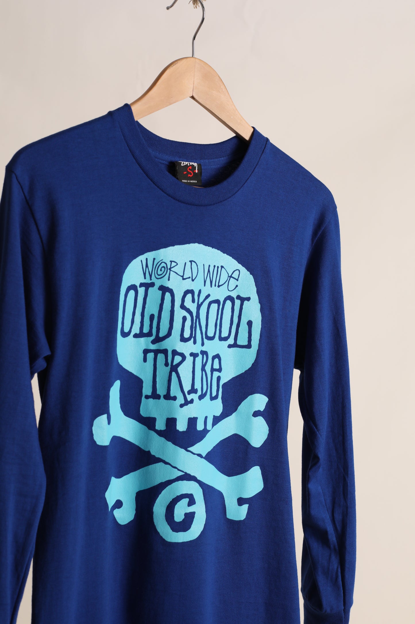 Vintage deadstock Stussy Old Skool Tribe long sleeve T-shirt (S)