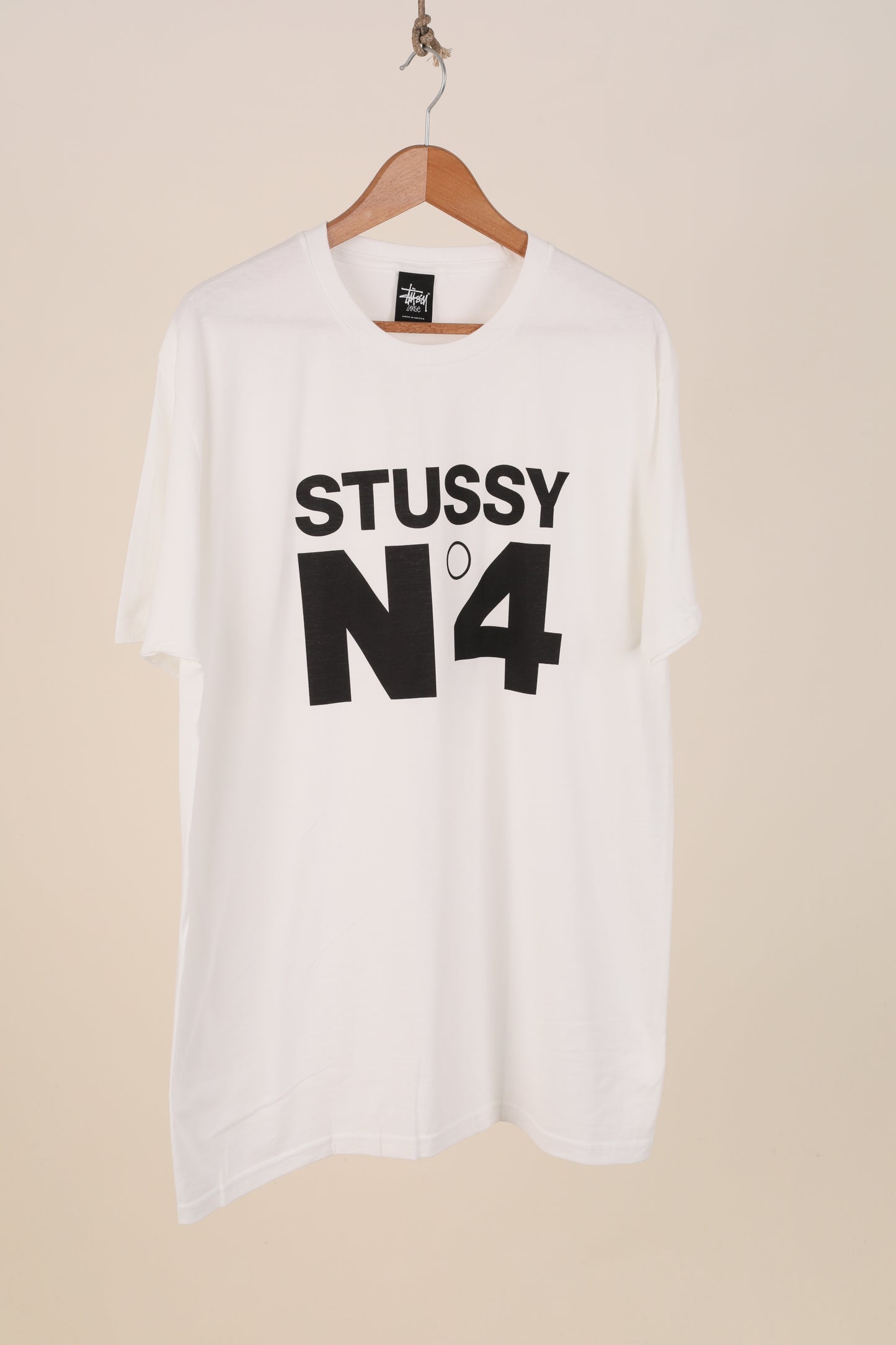 Deadstock Stussy NO 4 tshirt - white (L)