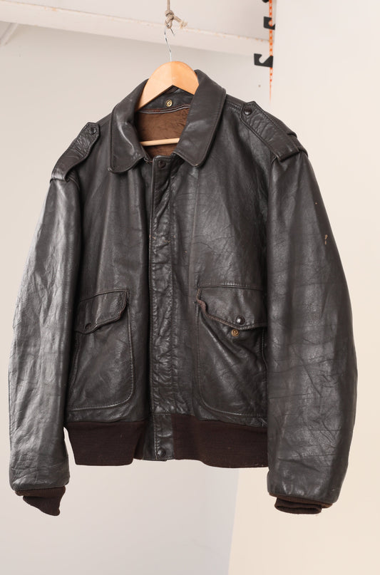 1988 Schott A2 Leather flight bomber jacket