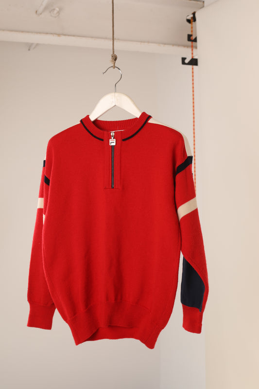 80s Fila 1/4 zip knitwear jumper