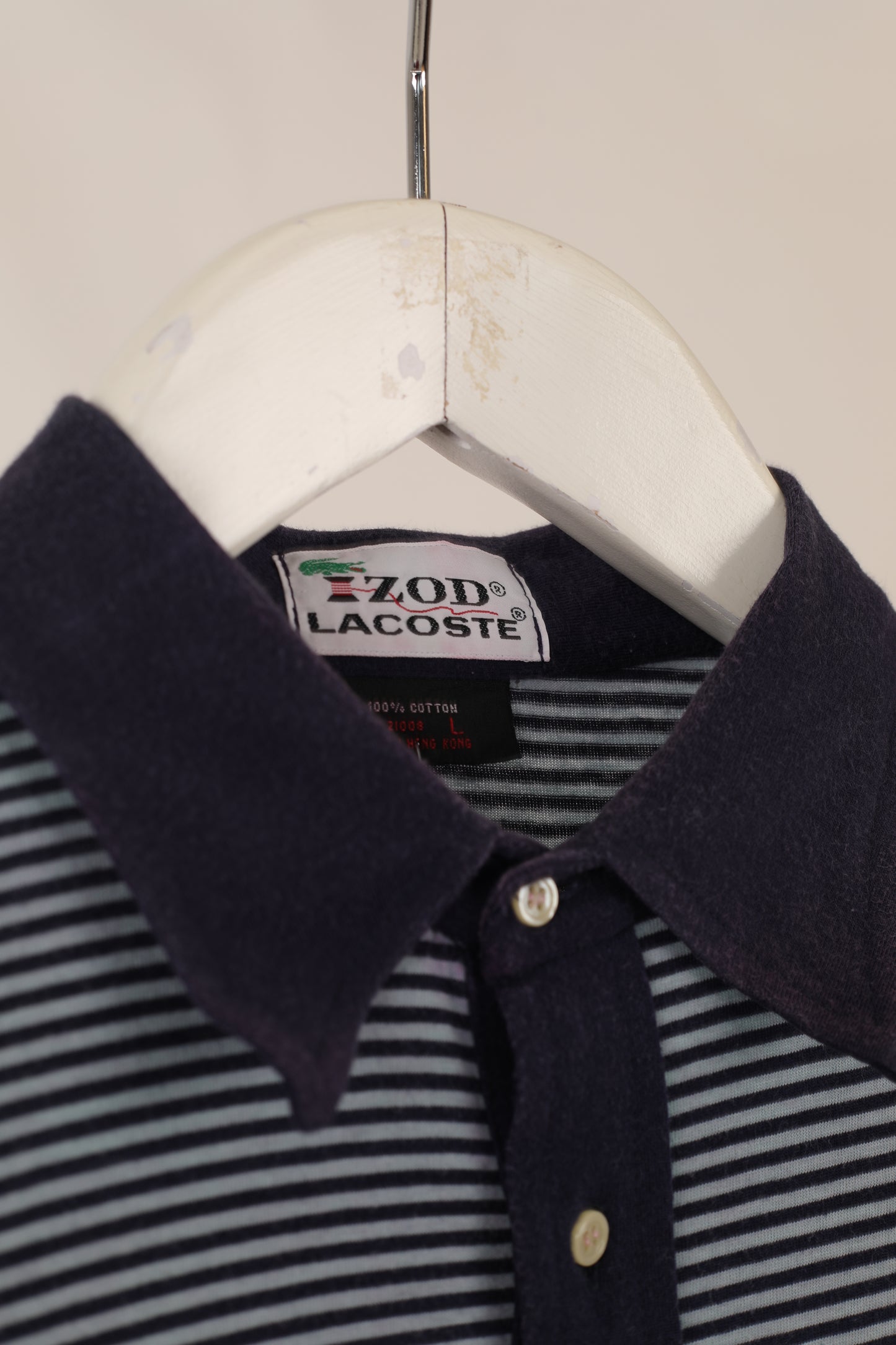 Izod Lacoste stripe polo shirt