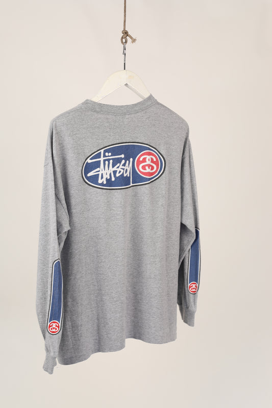 90s Stussy Long Sleeve single stitch T-shirt - Made in USA (XL)