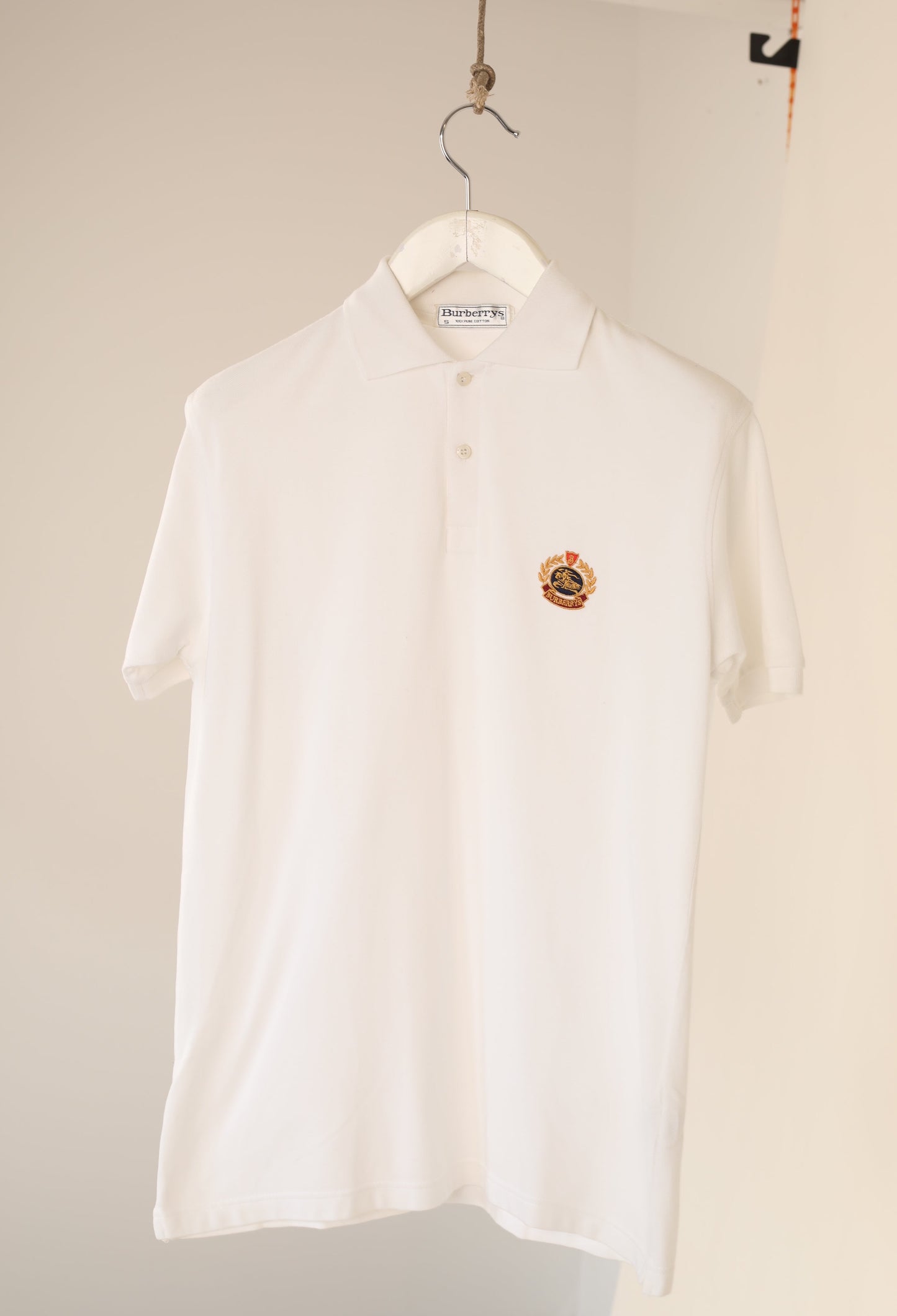 Vintage 90s Burberry's of London crest logo polo shirt