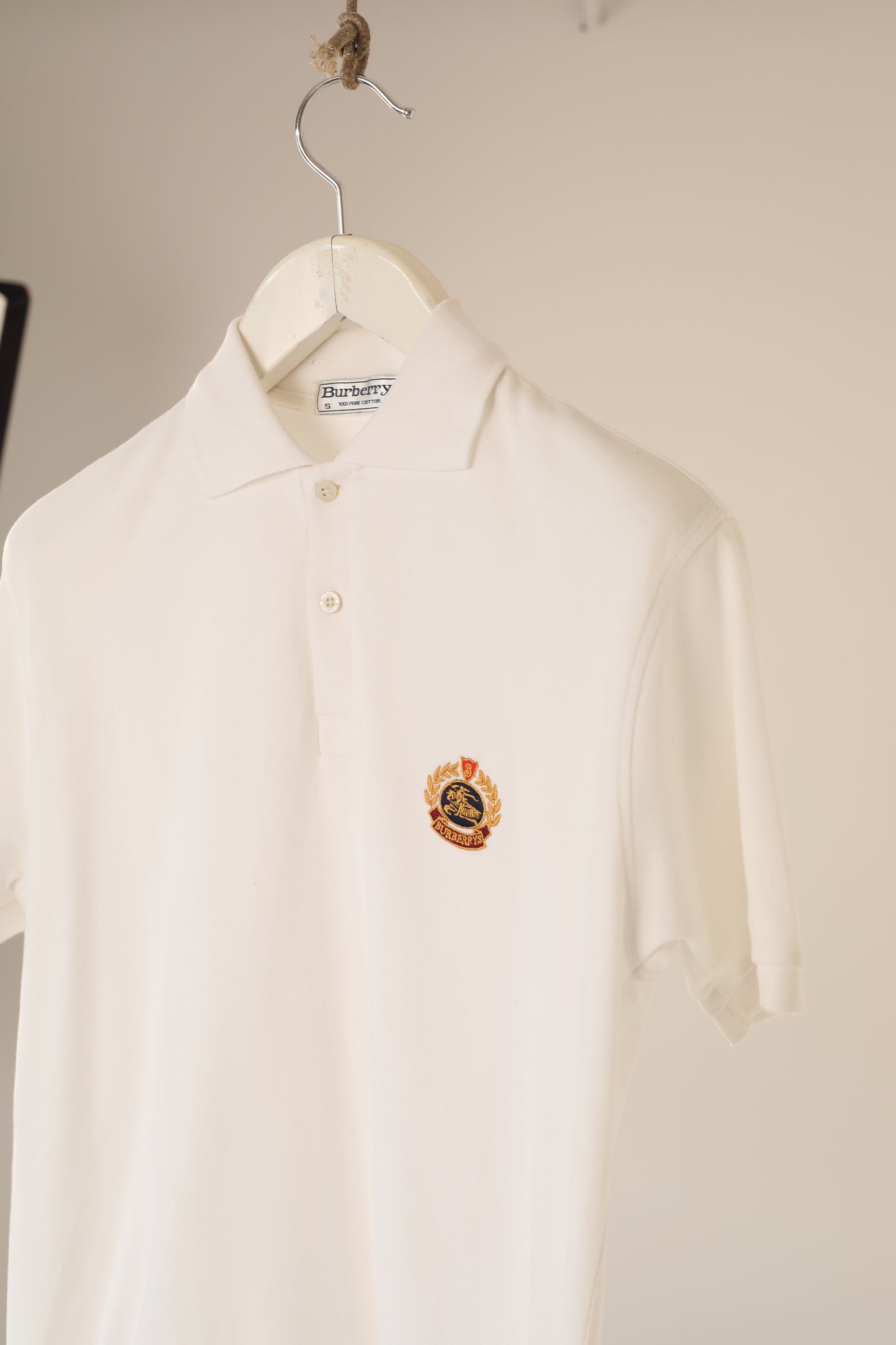 Vintage 90s Burberry's of London crest logo polo shirt
