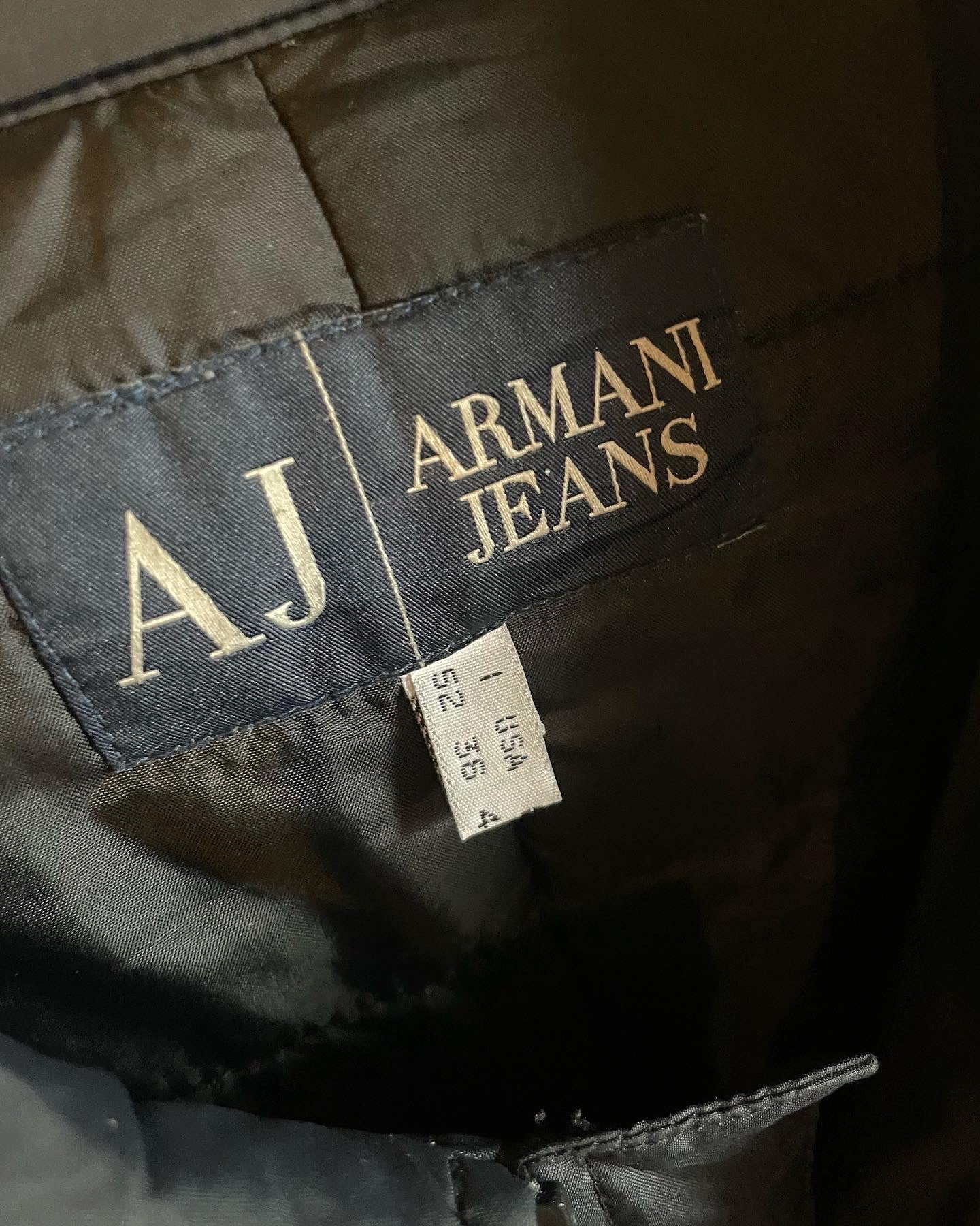 00s Armani Jeans quilted trench coat