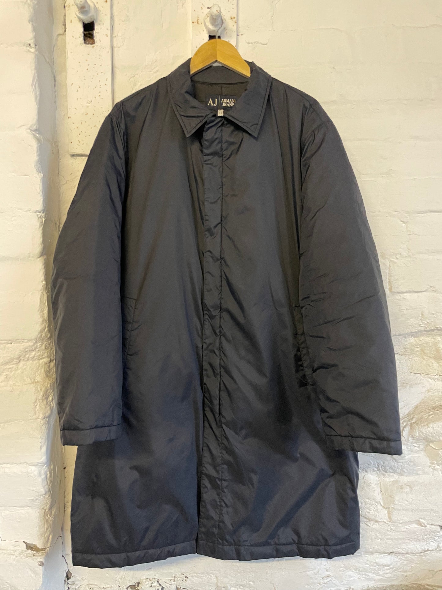 00s Armani Jeans quilted trench coat