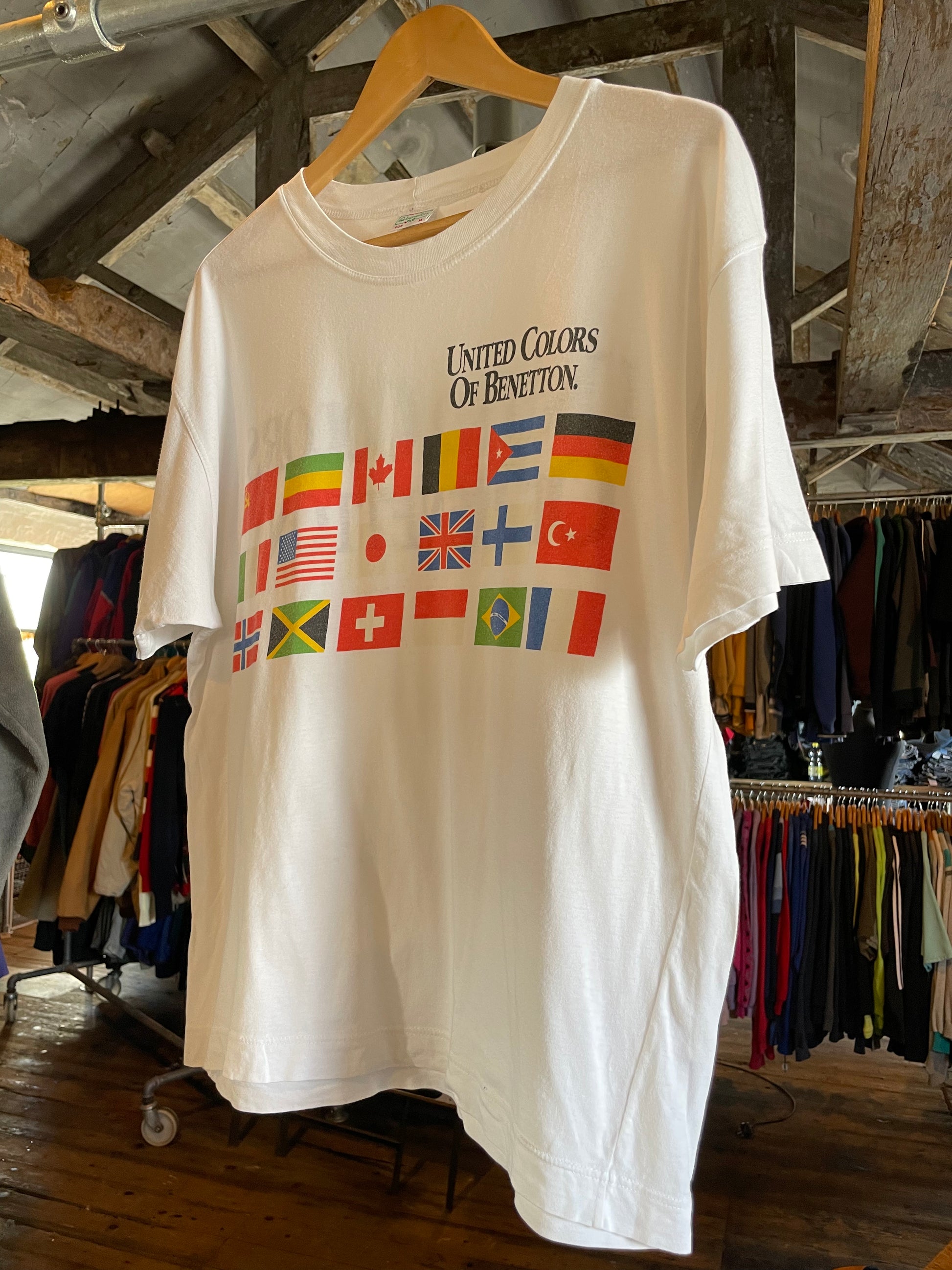 United Colors of workingclassherovintage Benetton – Flag T-Shirt